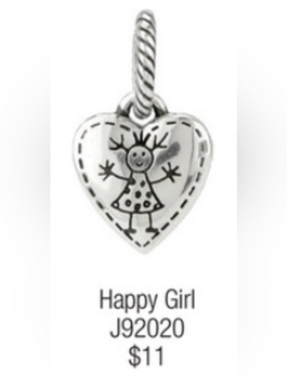 BRIGHTON Girl Pendant/Charm (Daughter/Sister/Mom/Aunt/Grandma/Friends)